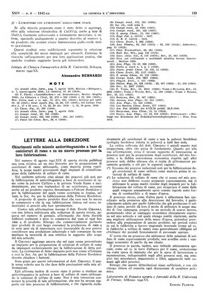 La chimica e l'industria organo ufficiale dell'Associazione italiana di chimica e della Federazione nazionale fascista degli industriali dei prodotti chimici