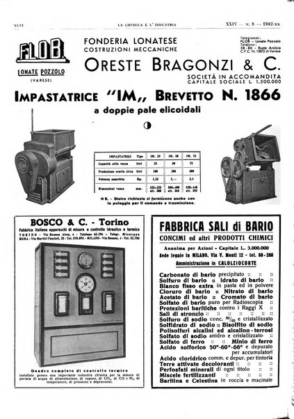 La chimica e l'industria organo ufficiale dell'Associazione italiana di chimica e della Federazione nazionale fascista degli industriali dei prodotti chimici