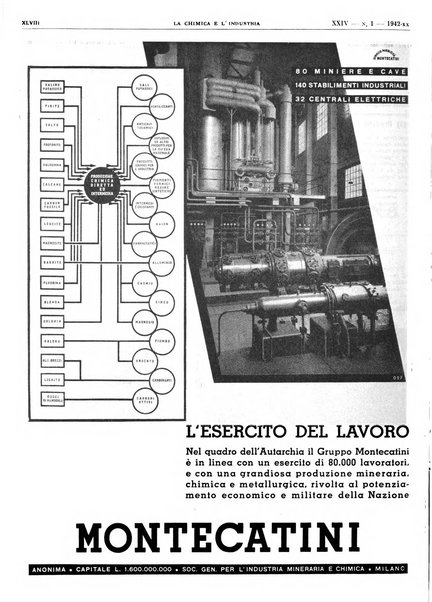 La chimica e l'industria organo ufficiale dell'Associazione italiana di chimica e della Federazione nazionale fascista degli industriali dei prodotti chimici