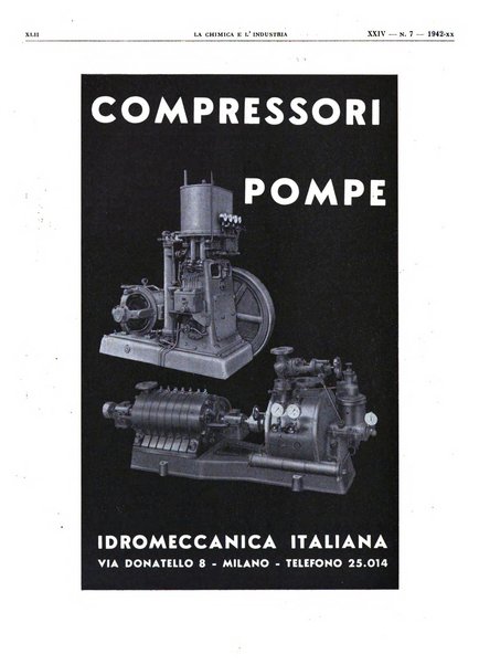 La chimica e l'industria organo ufficiale dell'Associazione italiana di chimica e della Federazione nazionale fascista degli industriali dei prodotti chimici