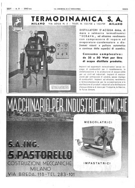 La chimica e l'industria organo ufficiale dell'Associazione italiana di chimica e della Federazione nazionale fascista degli industriali dei prodotti chimici