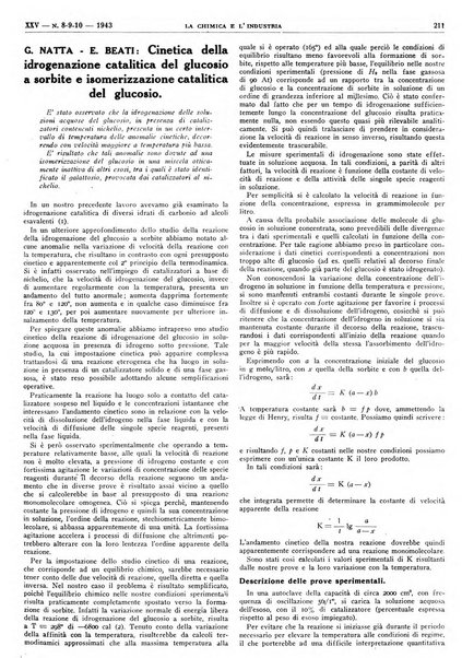 La chimica e l'industria organo ufficiale dell'Associazione italiana di chimica e della Federazione nazionale fascista degli industriali dei prodotti chimici