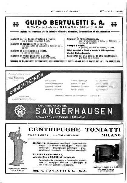 La chimica e l'industria organo ufficiale dell'Associazione italiana di chimica e della Federazione nazionale fascista degli industriali dei prodotti chimici