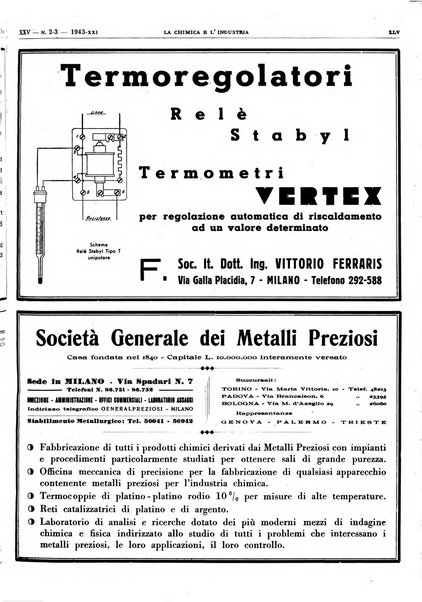 La chimica e l'industria organo ufficiale dell'Associazione italiana di chimica e della Federazione nazionale fascista degli industriali dei prodotti chimici