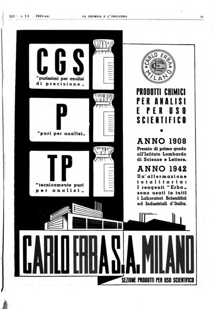 La chimica e l'industria organo ufficiale dell'Associazione italiana di chimica e della Federazione nazionale fascista degli industriali dei prodotti chimici