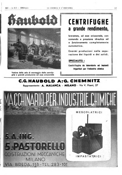 La chimica e l'industria organo ufficiale dell'Associazione italiana di chimica e della Federazione nazionale fascista degli industriali dei prodotti chimici