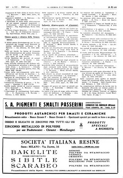 La chimica e l'industria organo ufficiale dell'Associazione italiana di chimica e della Federazione nazionale fascista degli industriali dei prodotti chimici