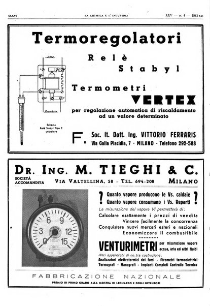 La chimica e l'industria organo ufficiale dell'Associazione italiana di chimica e della Federazione nazionale fascista degli industriali dei prodotti chimici