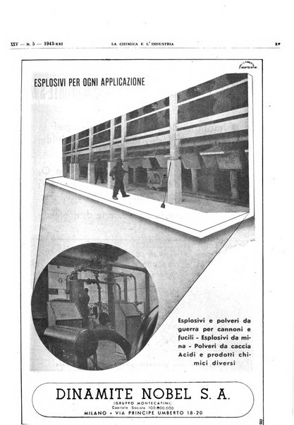 La chimica e l'industria organo ufficiale dell'Associazione italiana di chimica e della Federazione nazionale fascista degli industriali dei prodotti chimici