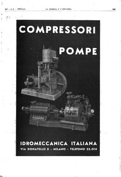 La chimica e l'industria organo ufficiale dell'Associazione italiana di chimica e della Federazione nazionale fascista degli industriali dei prodotti chimici