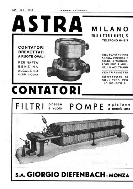 La chimica e l'industria organo ufficiale dell'Associazione italiana di chimica e della Federazione nazionale fascista degli industriali dei prodotti chimici