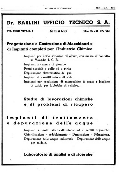 La chimica e l'industria organo ufficiale dell'Associazione italiana di chimica e della Federazione nazionale fascista degli industriali dei prodotti chimici