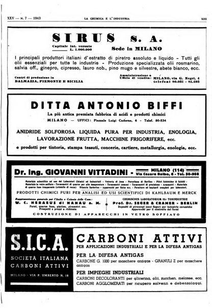 La chimica e l'industria organo ufficiale dell'Associazione italiana di chimica e della Federazione nazionale fascista degli industriali dei prodotti chimici