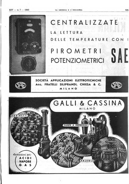 La chimica e l'industria organo ufficiale dell'Associazione italiana di chimica e della Federazione nazionale fascista degli industriali dei prodotti chimici