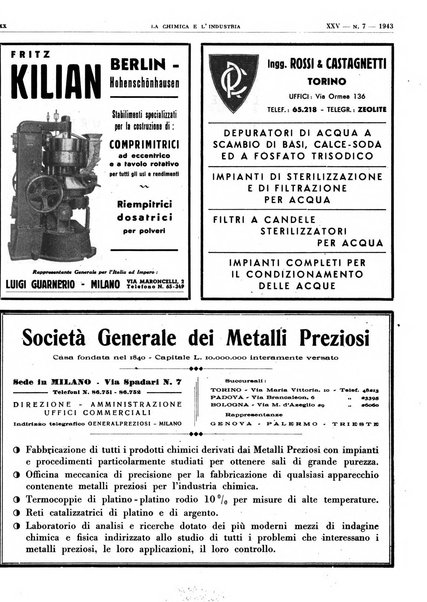 La chimica e l'industria organo ufficiale dell'Associazione italiana di chimica e della Federazione nazionale fascista degli industriali dei prodotti chimici