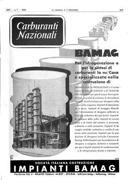 La chimica e l'industria organo ufficiale dell'Associazione italiana di chimica e della Federazione nazionale fascista degli industriali dei prodotti chimici