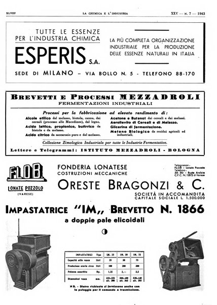 La chimica e l'industria organo ufficiale dell'Associazione italiana di chimica e della Federazione nazionale fascista degli industriali dei prodotti chimici