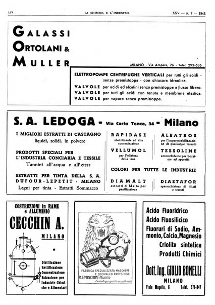 La chimica e l'industria organo ufficiale dell'Associazione italiana di chimica e della Federazione nazionale fascista degli industriali dei prodotti chimici