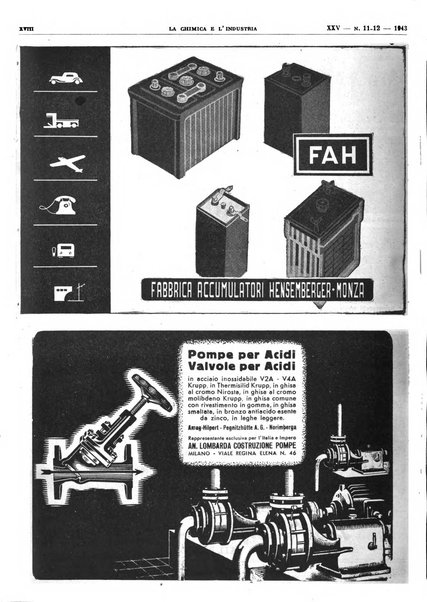 La chimica e l'industria organo ufficiale dell'Associazione italiana di chimica e della Federazione nazionale fascista degli industriali dei prodotti chimici