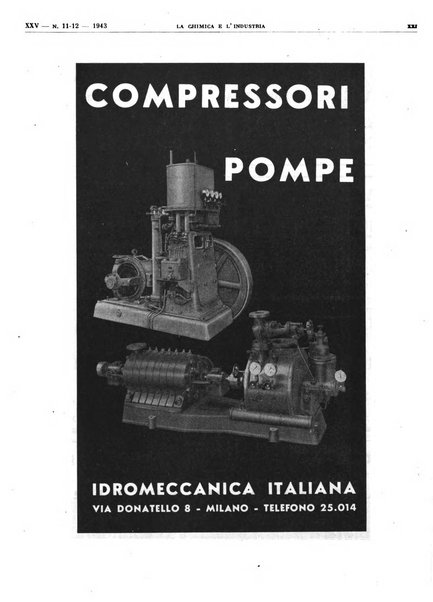 La chimica e l'industria organo ufficiale dell'Associazione italiana di chimica e della Federazione nazionale fascista degli industriali dei prodotti chimici