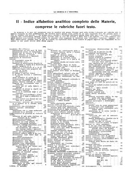 La chimica e l'industria organo ufficiale dell'Associazione italiana di chimica e della Federazione nazionale fascista degli industriali dei prodotti chimici