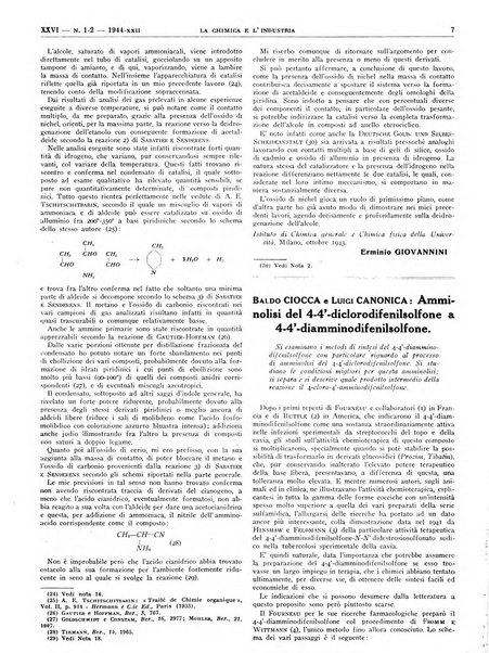 La chimica e l'industria organo ufficiale dell'Associazione italiana di chimica e della Federazione nazionale fascista degli industriali dei prodotti chimici