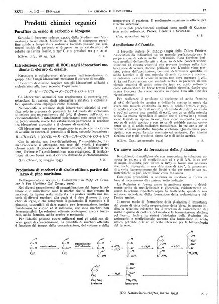 La chimica e l'industria organo ufficiale dell'Associazione italiana di chimica e della Federazione nazionale fascista degli industriali dei prodotti chimici