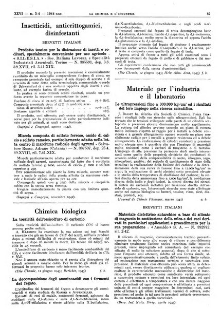 La chimica e l'industria organo ufficiale dell'Associazione italiana di chimica e della Federazione nazionale fascista degli industriali dei prodotti chimici