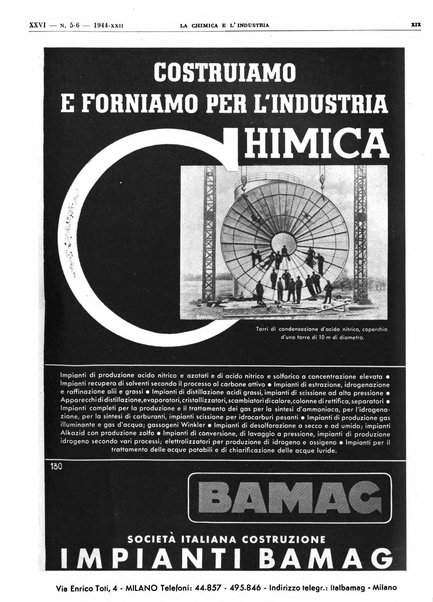 La chimica e l'industria organo ufficiale dell'Associazione italiana di chimica e della Federazione nazionale fascista degli industriali dei prodotti chimici