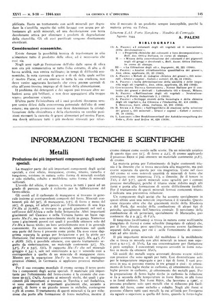 La chimica e l'industria organo ufficiale dell'Associazione italiana di chimica e della Federazione nazionale fascista degli industriali dei prodotti chimici