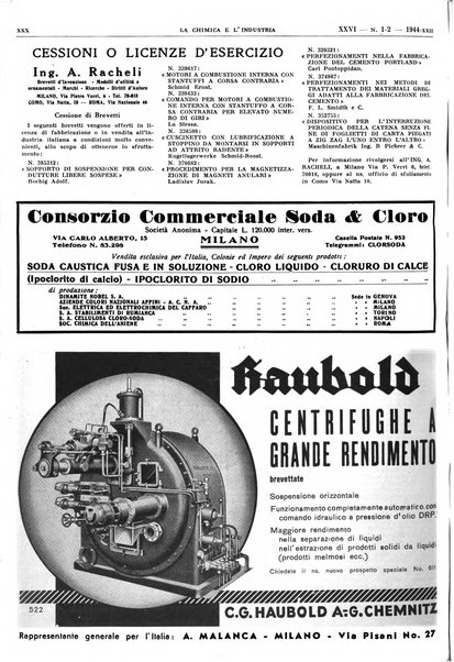 La chimica e l'industria organo ufficiale dell'Associazione italiana di chimica e della Federazione nazionale fascista degli industriali dei prodotti chimici