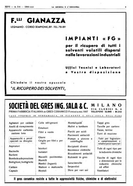 La chimica e l'industria organo ufficiale dell'Associazione italiana di chimica e della Federazione nazionale fascista degli industriali dei prodotti chimici