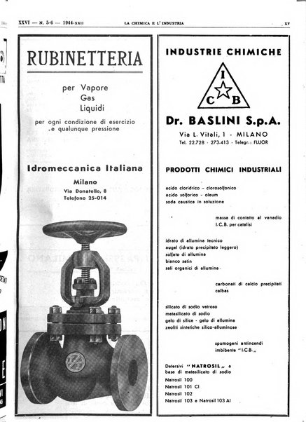 La chimica e l'industria organo ufficiale dell'Associazione italiana di chimica e della Federazione nazionale fascista degli industriali dei prodotti chimici