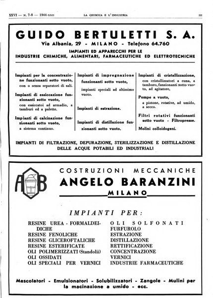 La chimica e l'industria organo ufficiale dell'Associazione italiana di chimica e della Federazione nazionale fascista degli industriali dei prodotti chimici