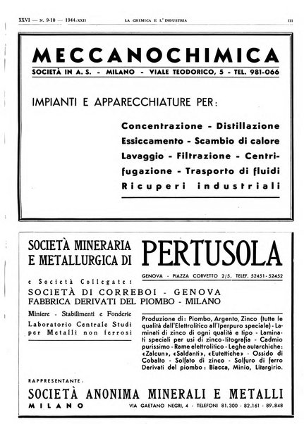 La chimica e l'industria organo ufficiale dell'Associazione italiana di chimica e della Federazione nazionale fascista degli industriali dei prodotti chimici