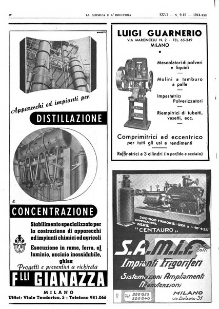 La chimica e l'industria organo ufficiale dell'Associazione italiana di chimica e della Federazione nazionale fascista degli industriali dei prodotti chimici