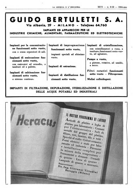 La chimica e l'industria organo ufficiale dell'Associazione italiana di chimica e della Federazione nazionale fascista degli industriali dei prodotti chimici