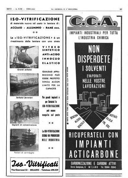 La chimica e l'industria organo ufficiale dell'Associazione italiana di chimica e della Federazione nazionale fascista degli industriali dei prodotti chimici