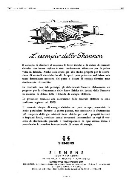 La chimica e l'industria organo ufficiale dell'Associazione italiana di chimica e della Federazione nazionale fascista degli industriali dei prodotti chimici