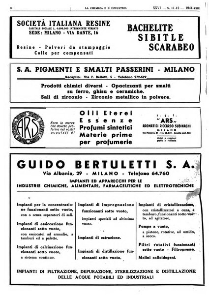 La chimica e l'industria organo ufficiale dell'Associazione italiana di chimica e della Federazione nazionale fascista degli industriali dei prodotti chimici