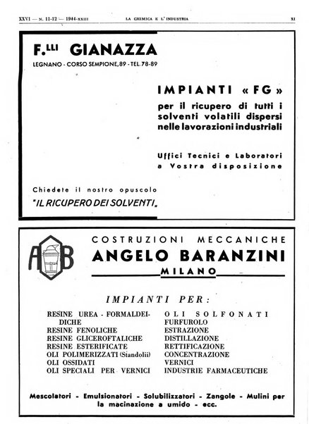 La chimica e l'industria organo ufficiale dell'Associazione italiana di chimica e della Federazione nazionale fascista degli industriali dei prodotti chimici