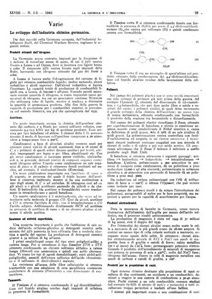 La chimica e l'industria organo ufficiale dell'Associazione italiana di chimica e della Federazione nazionale fascista degli industriali dei prodotti chimici