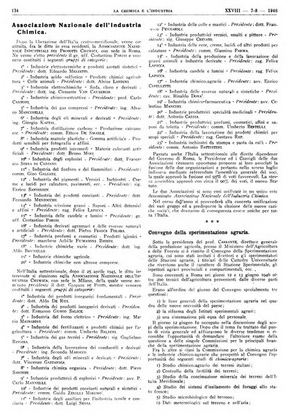 La chimica e l'industria organo ufficiale dell'Associazione italiana di chimica e della Federazione nazionale fascista degli industriali dei prodotti chimici