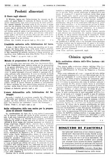 La chimica e l'industria organo ufficiale dell'Associazione italiana di chimica e della Federazione nazionale fascista degli industriali dei prodotti chimici