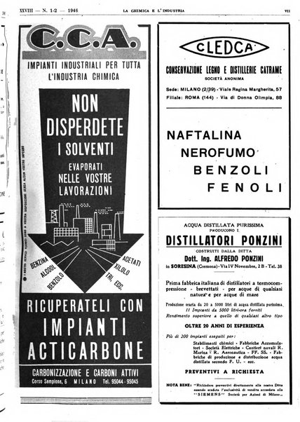 La chimica e l'industria organo ufficiale dell'Associazione italiana di chimica e della Federazione nazionale fascista degli industriali dei prodotti chimici