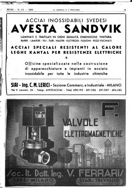 La chimica e l'industria organo ufficiale dell'Associazione italiana di chimica e della Federazione nazionale fascista degli industriali dei prodotti chimici