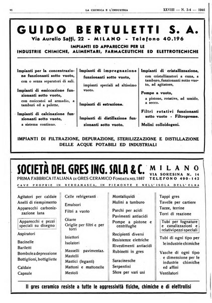 La chimica e l'industria organo ufficiale dell'Associazione italiana di chimica e della Federazione nazionale fascista degli industriali dei prodotti chimici