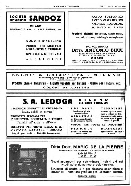 La chimica e l'industria organo ufficiale dell'Associazione italiana di chimica e della Federazione nazionale fascista degli industriali dei prodotti chimici