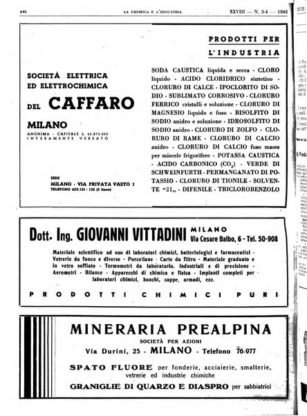 La chimica e l'industria organo ufficiale dell'Associazione italiana di chimica e della Federazione nazionale fascista degli industriali dei prodotti chimici