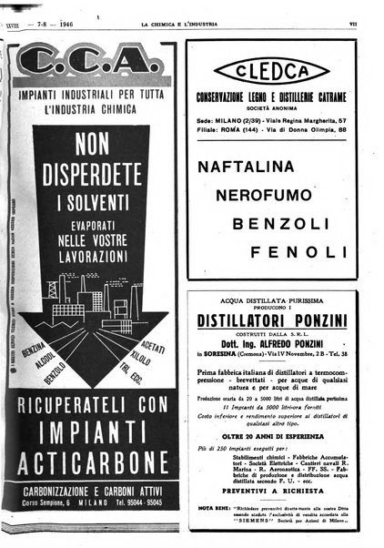 La chimica e l'industria organo ufficiale dell'Associazione italiana di chimica e della Federazione nazionale fascista degli industriali dei prodotti chimici